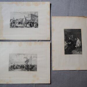Fisher Son & Company - Engravings - Elizabethan Subjects - 1830s.